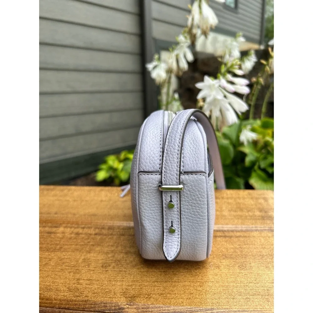 Kate Spade NY Kourtney Camera Crossbody Frozen Lilac Pebbled Leather Tassel Bag